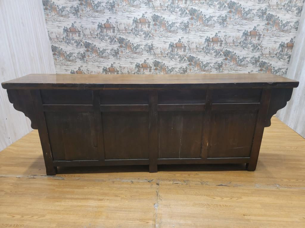 Antique Shanxi Province Winged Elmwood Sideboard