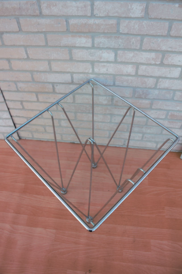 Mid Century Modern Geometric Inverted Pyramidal Side Table