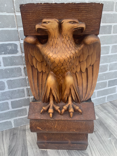 Antique Architectural Salvage Eagle Corbels - Pair