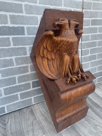 Antique Architectural Salvage Eagle Corbels - Pair