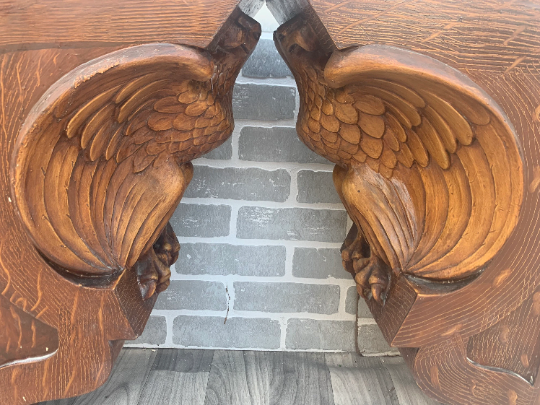 Antique Architectural Salvage Eagle Corbels - Pair