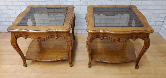 Vintage French Country Console Table and 2 Side Tables by Thomasville Furniture - 3 Piece Set