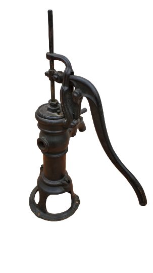Antique Authentic American Black Cast Iron Farm Well Water Pump