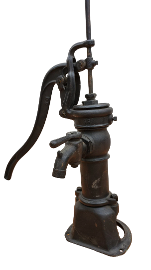 Antique Authentic American Black Cast Iron Farm Well Water Pump