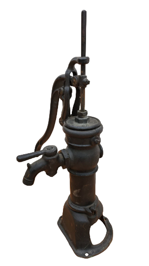 Antique Authentic American Black Cast Iron Farm Well Water Pump