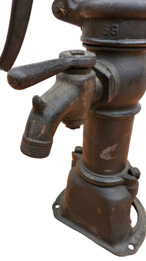 Antique Authentic American Black Cast Iron Farm Well Water Pump