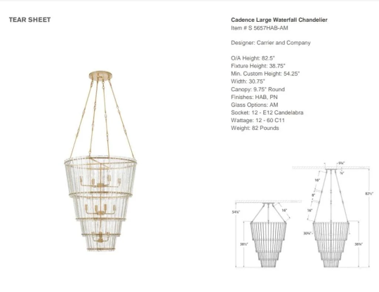 Cadence Waterfall Antique Brass 12 Lamp Chandelier