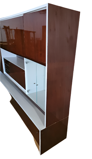 Mid Century Modern German Lacquered Storage and Display Wall Unit