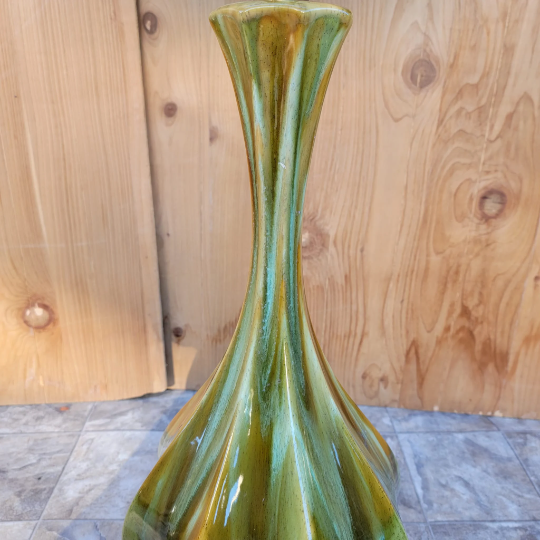 Vintage Retro Green Table Lamp - Pair