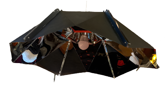 Antoinette Geometric Black Pendant Light by Nuevo