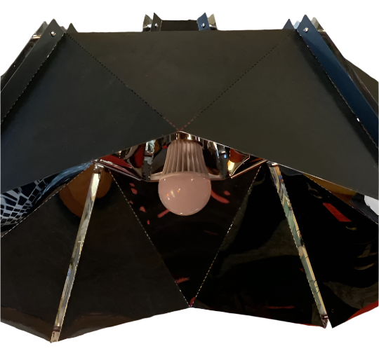 Antoinette Geometric Black Pendant Light by Nuevo