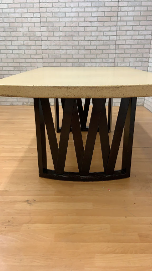 Art Deco Paul Frankl for Johnson Furniture Mahogany & Cork Dining Set - 12 Piece Set