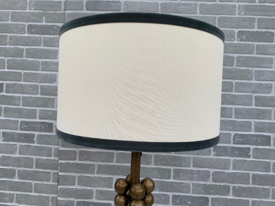Modern Brass Textured Tower Floor Lamp with Shade