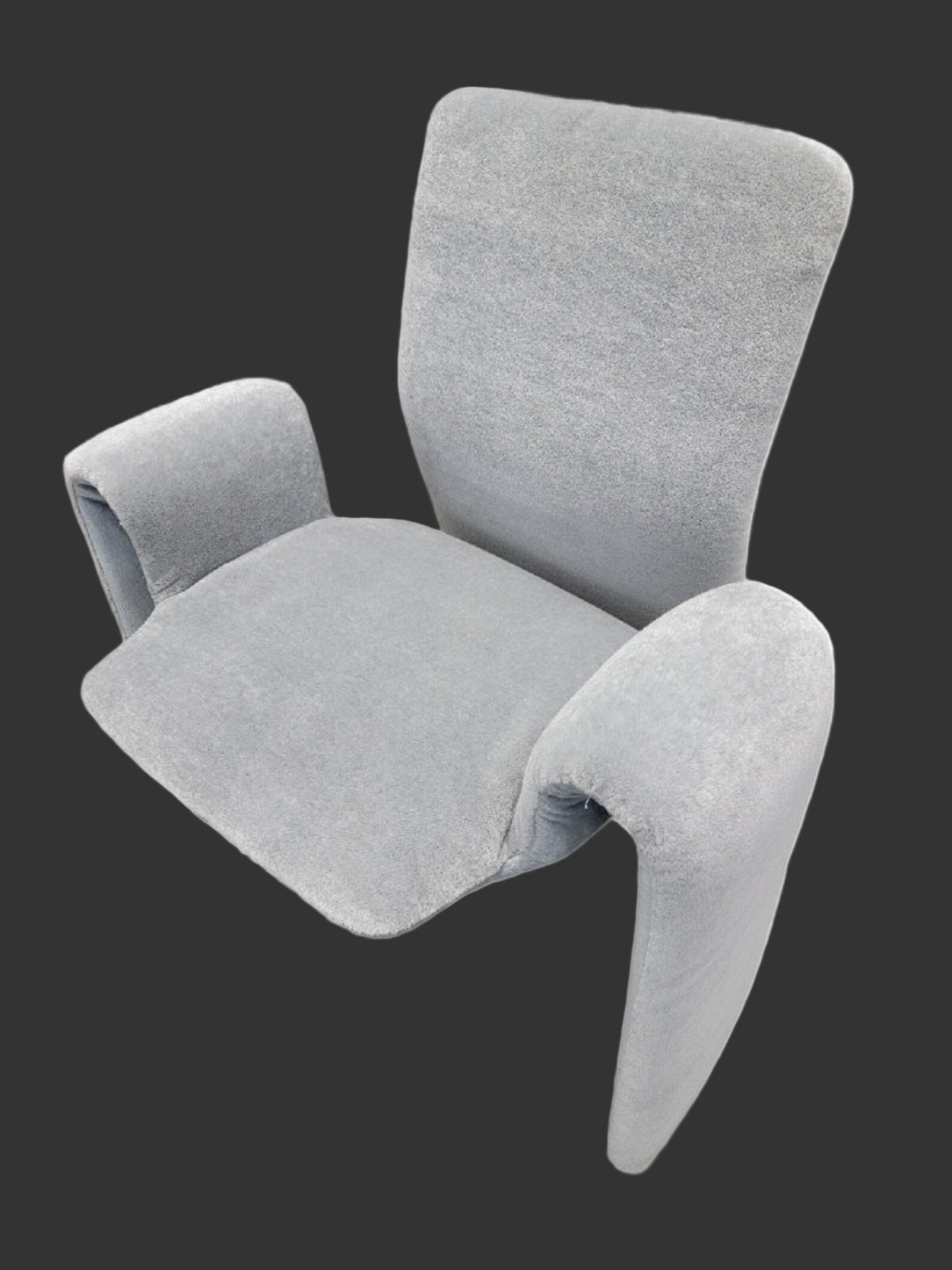 Postmodern Steve Leonard for Brayton International Chairs Newly Reupholstered in Baby Blue Mohair - Set of 4