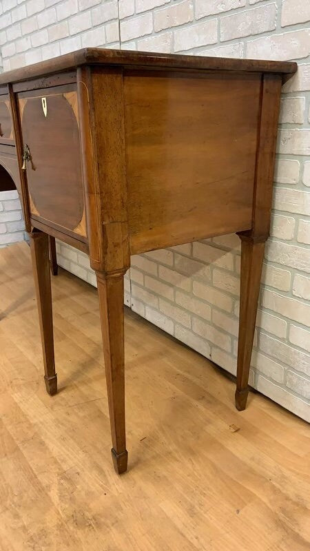 Antique Georgian Mahogany Inlaid Spade Foot Sideboard
