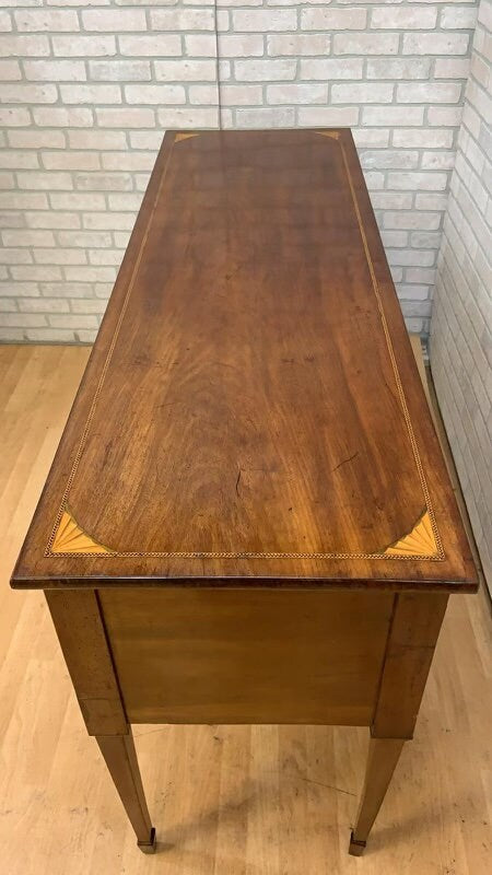Antique Georgian Mahogany Inlaid Spade Foot Sideboard