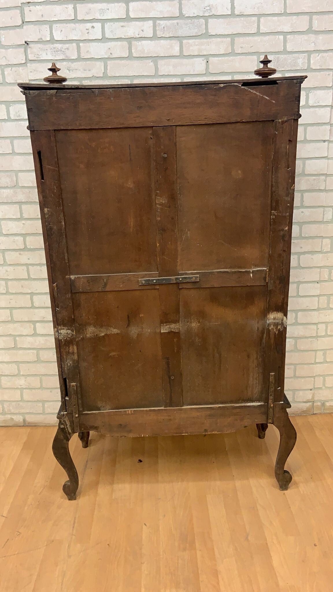 Antique French Napoleon 13 Drawers Tall Boy Storage Cabinet