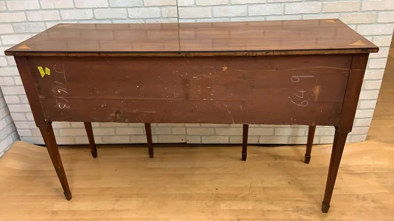 Antique Georgian Mahogany Inlaid Spade Foot Sideboard