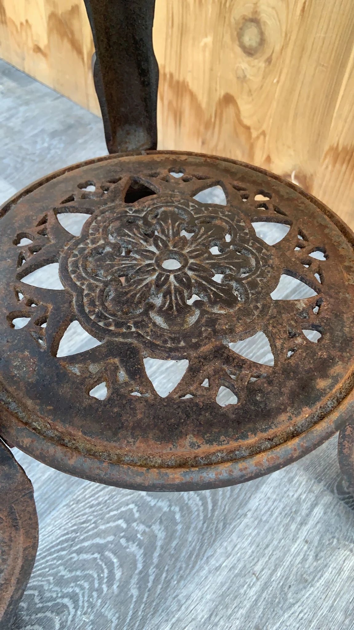 Antique Neoclassical Cast Iron Marble Top English Pub Table