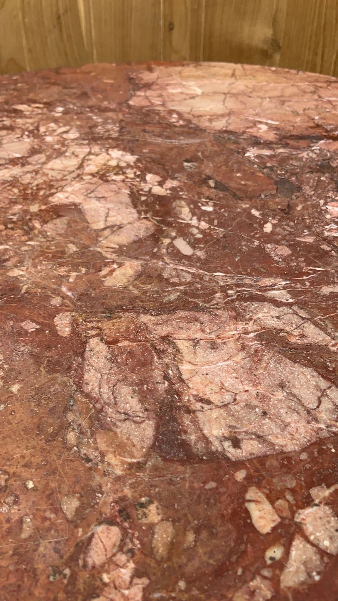 Antique Neoclassical Cast Iron Marble Top English Pub Table