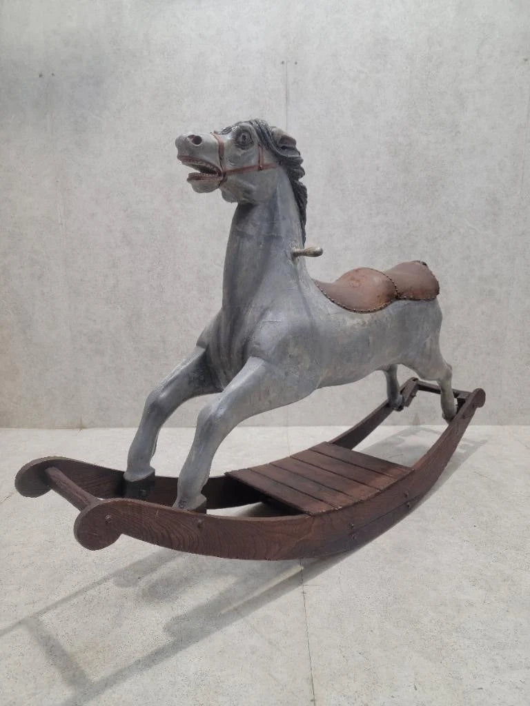 Antique French Double Seater Carousel Rocker Horse