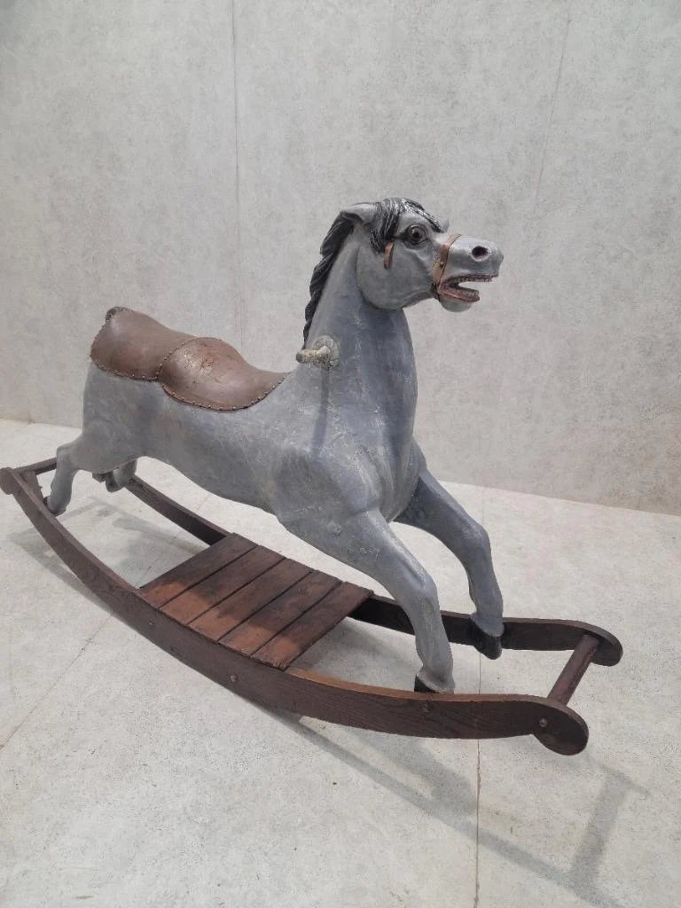 Antique French Double Seater Carousel Rocker Horse