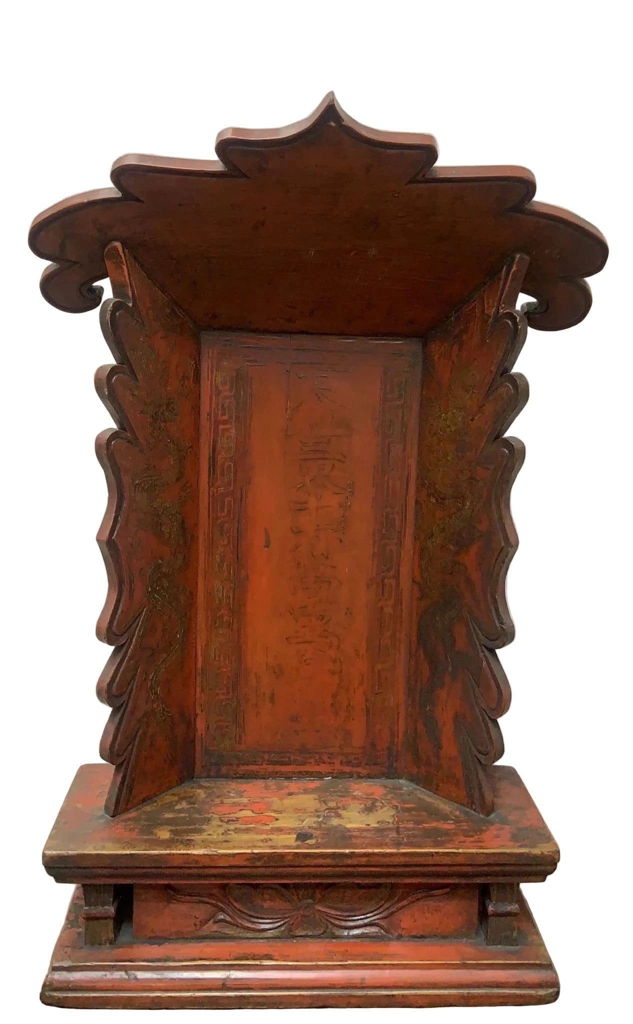 Antique Chinese Red Elm Ancestral Shrine