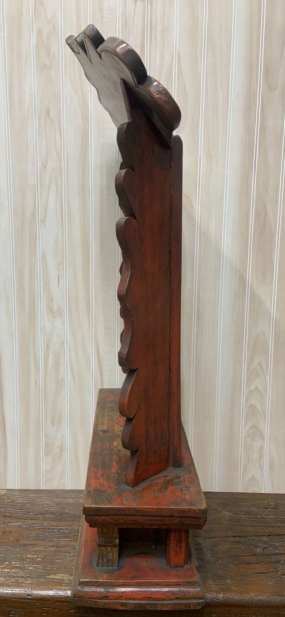 Antique Chinese Red Elm Ancestral Shrine