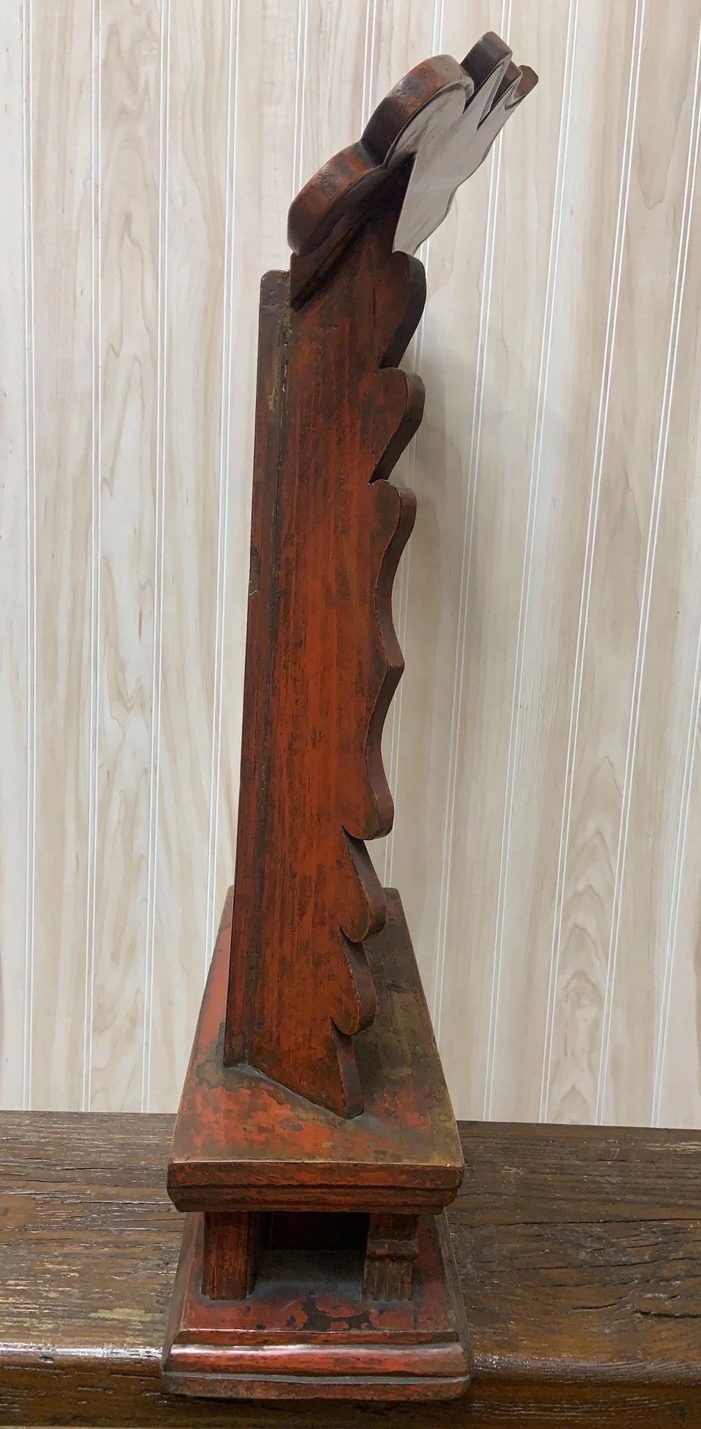 Antique Chinese Red Elm Ancestral Shrine