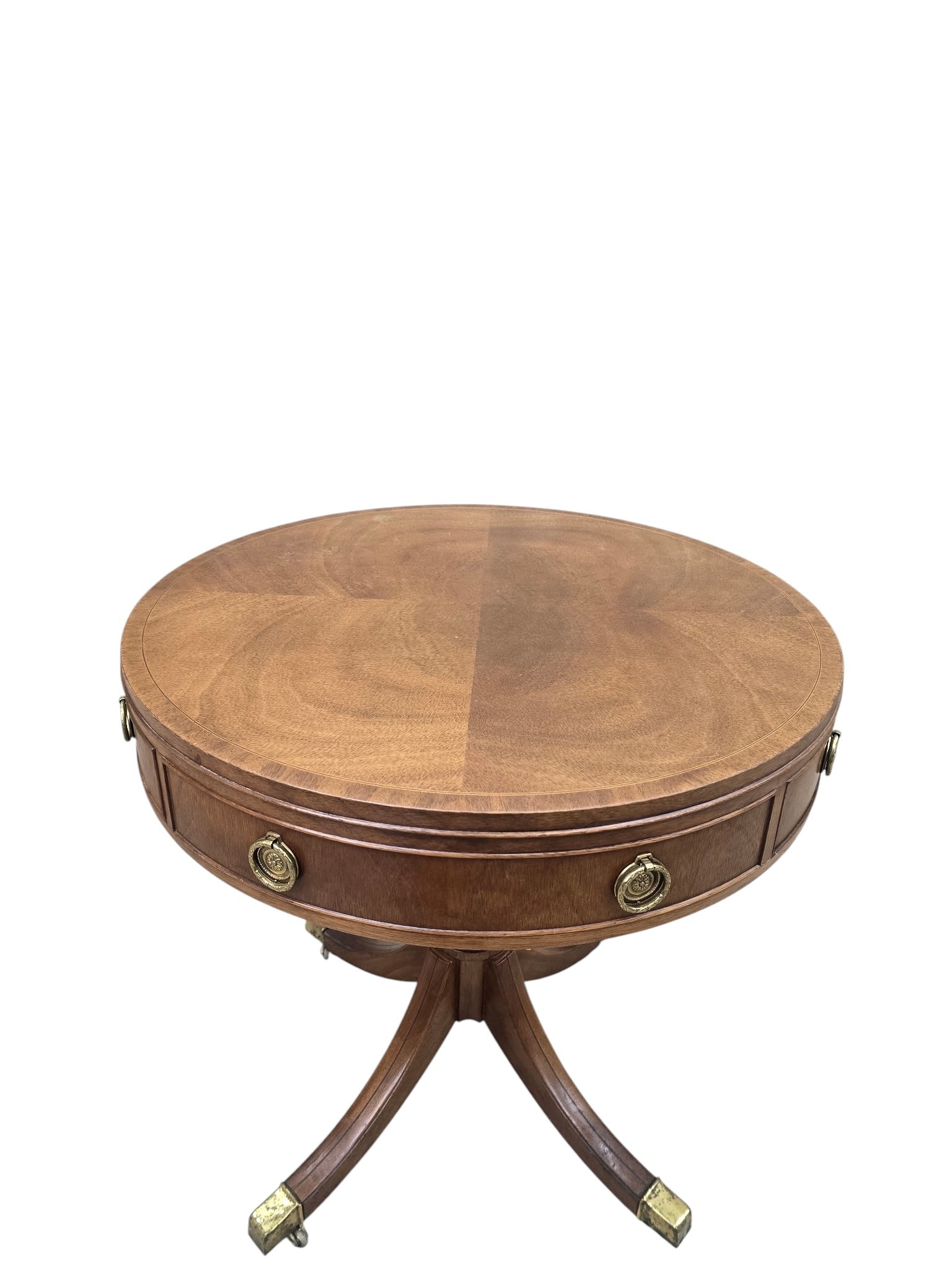 Vintage Baker Furniture Mahogany Drum Table