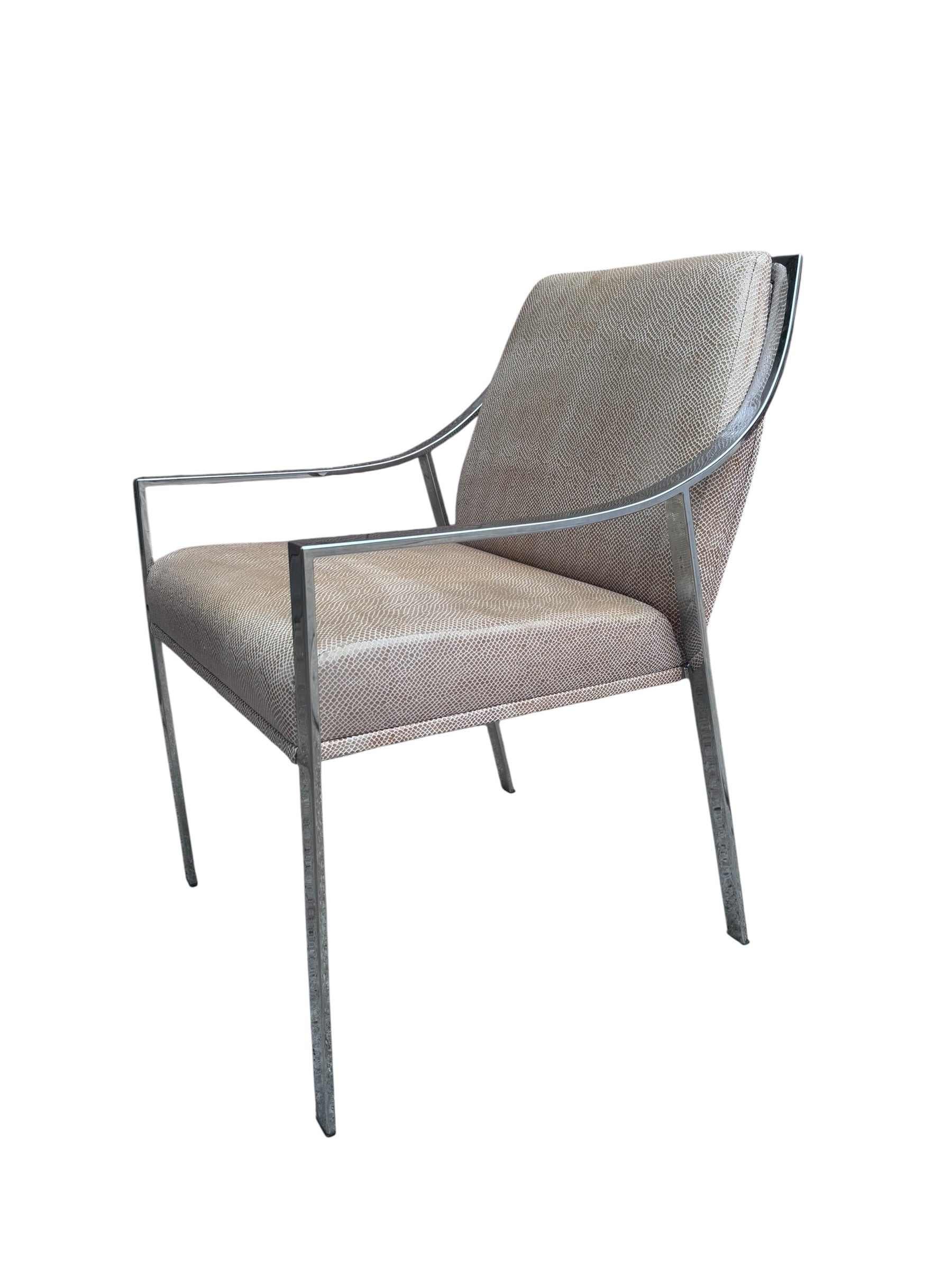 Modern Christophe Holly Hunt Aileron Chair Newly Upholstered