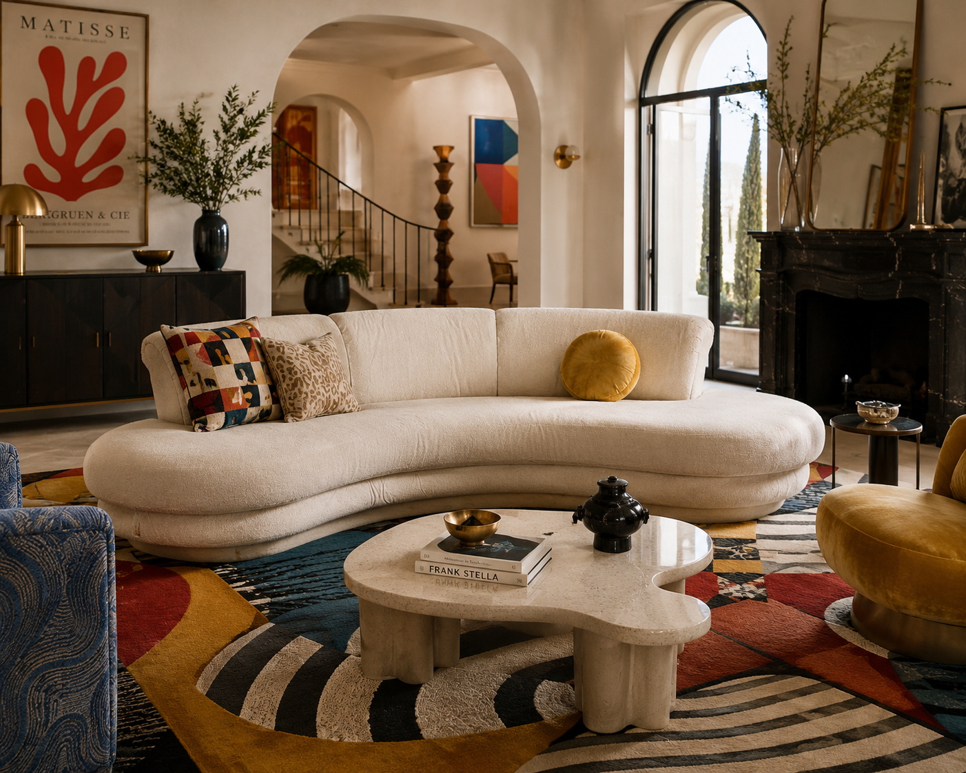 Vintage Postmodern Adrian Pearsall Kidney Shaped Cloud Sofa