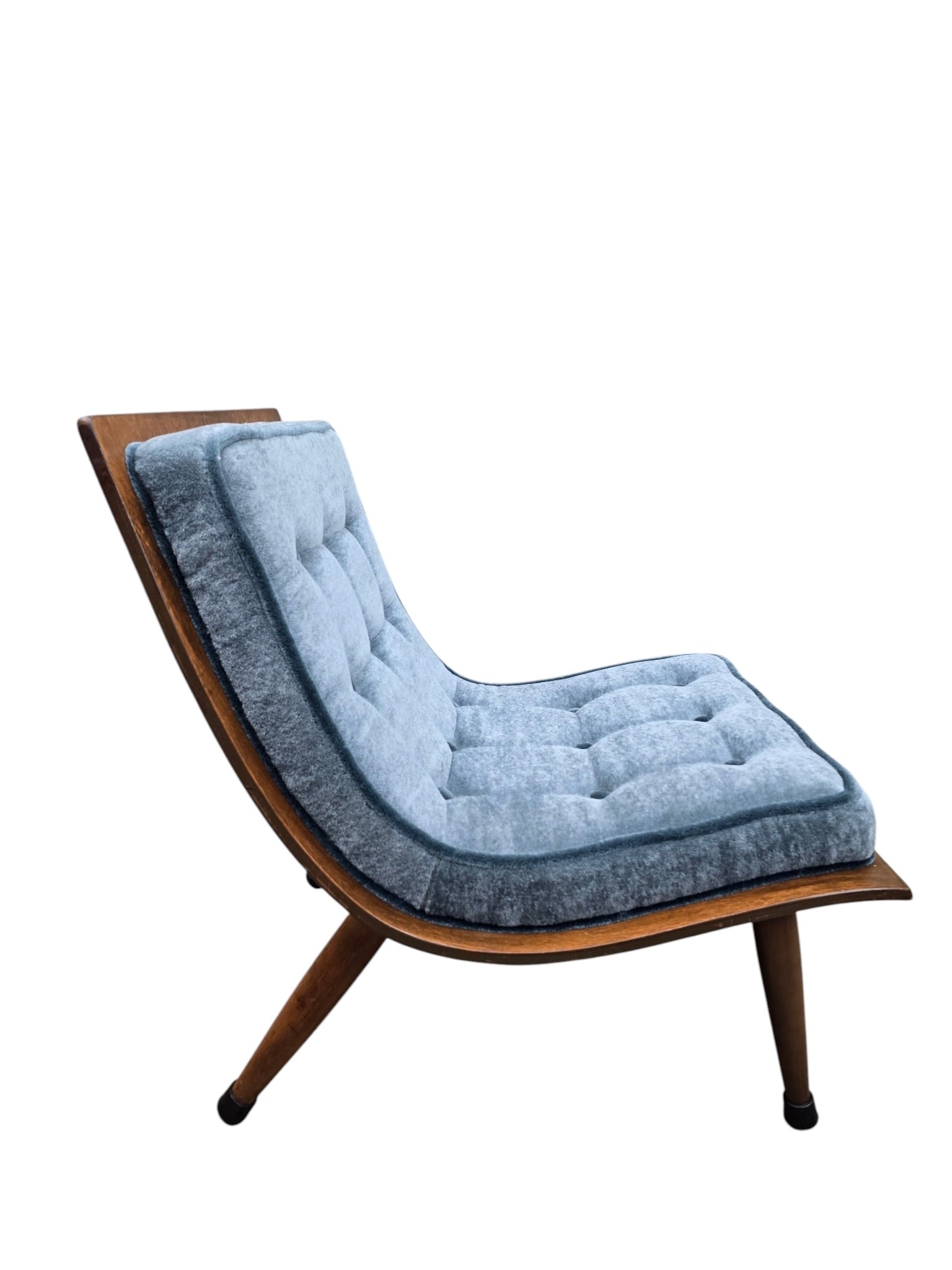 MCM Bentwood Scoop Chairs by Carter Brothers Newly Reupholstered - Set of 2