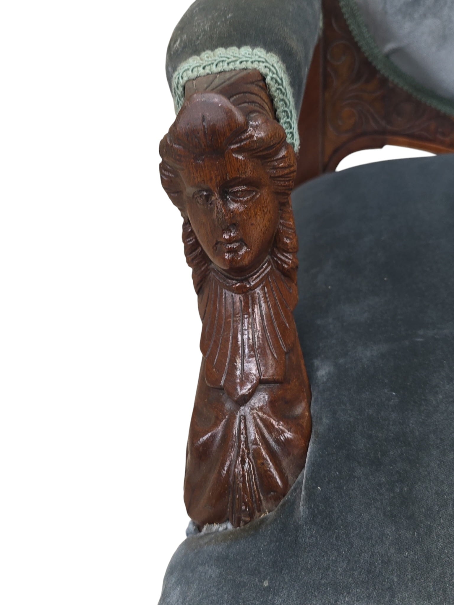 Antique Renaissance Revival Carved Chairs by John Jelliff - Set of 2