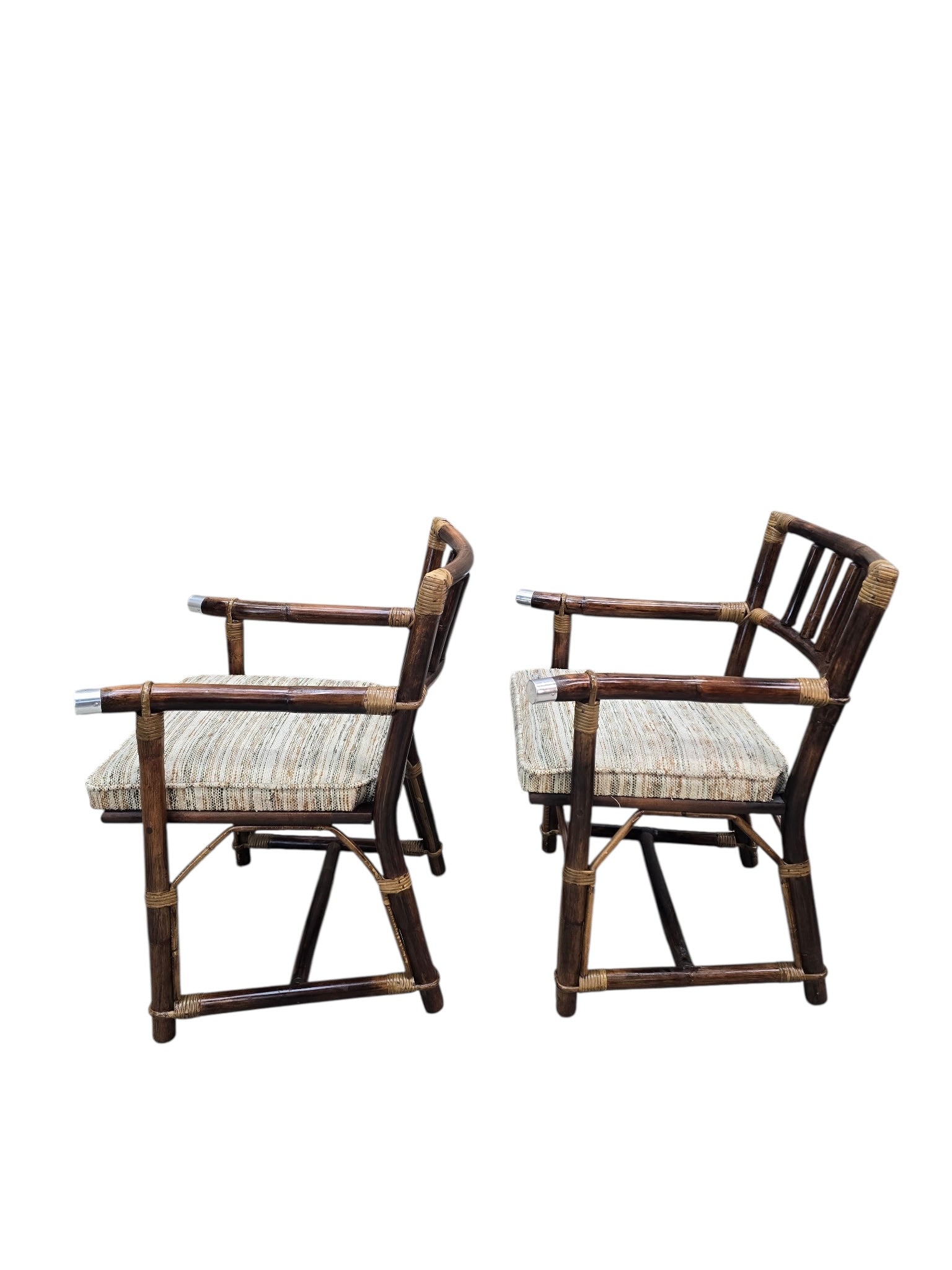 MCM John Wisner for Ficks Reed Rattan & Bamboo Dining Chairs, Set of 6