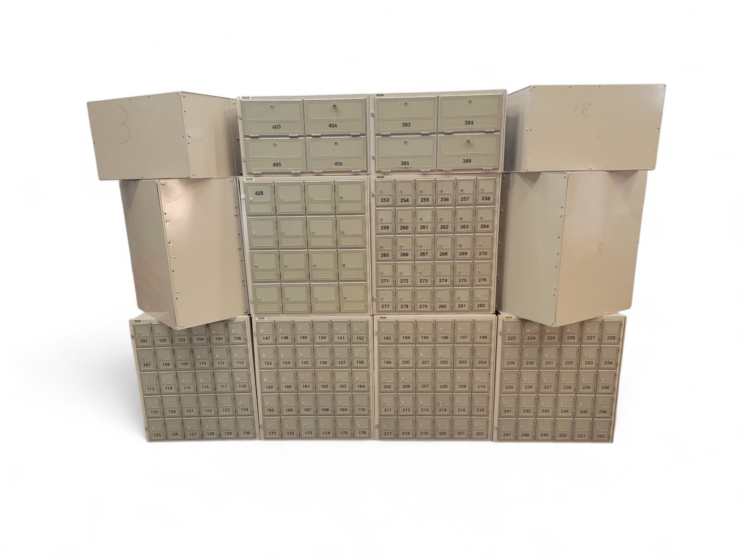 Vintage Metal Mailroom Storage Boxes by Salisbury Industries - Set of 12