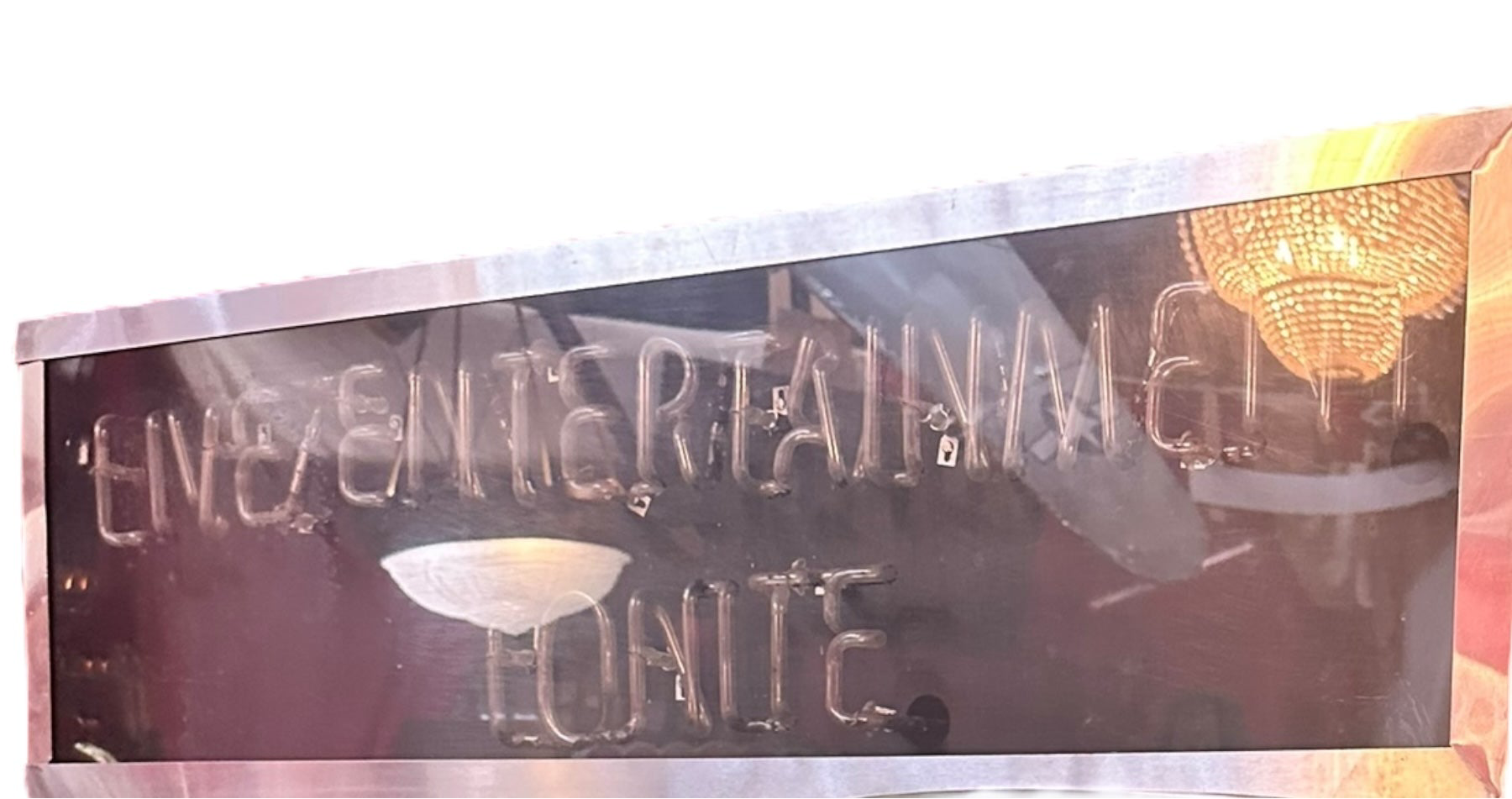 Vintage Red "Live Entertainment Tonight" Neon Sign