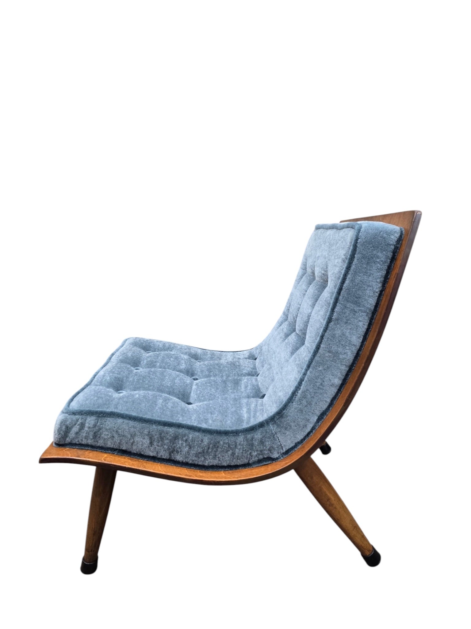 MCM Bentwood Scoop Chairs by Carter Brothers Newly Reupholstered - Set of 2