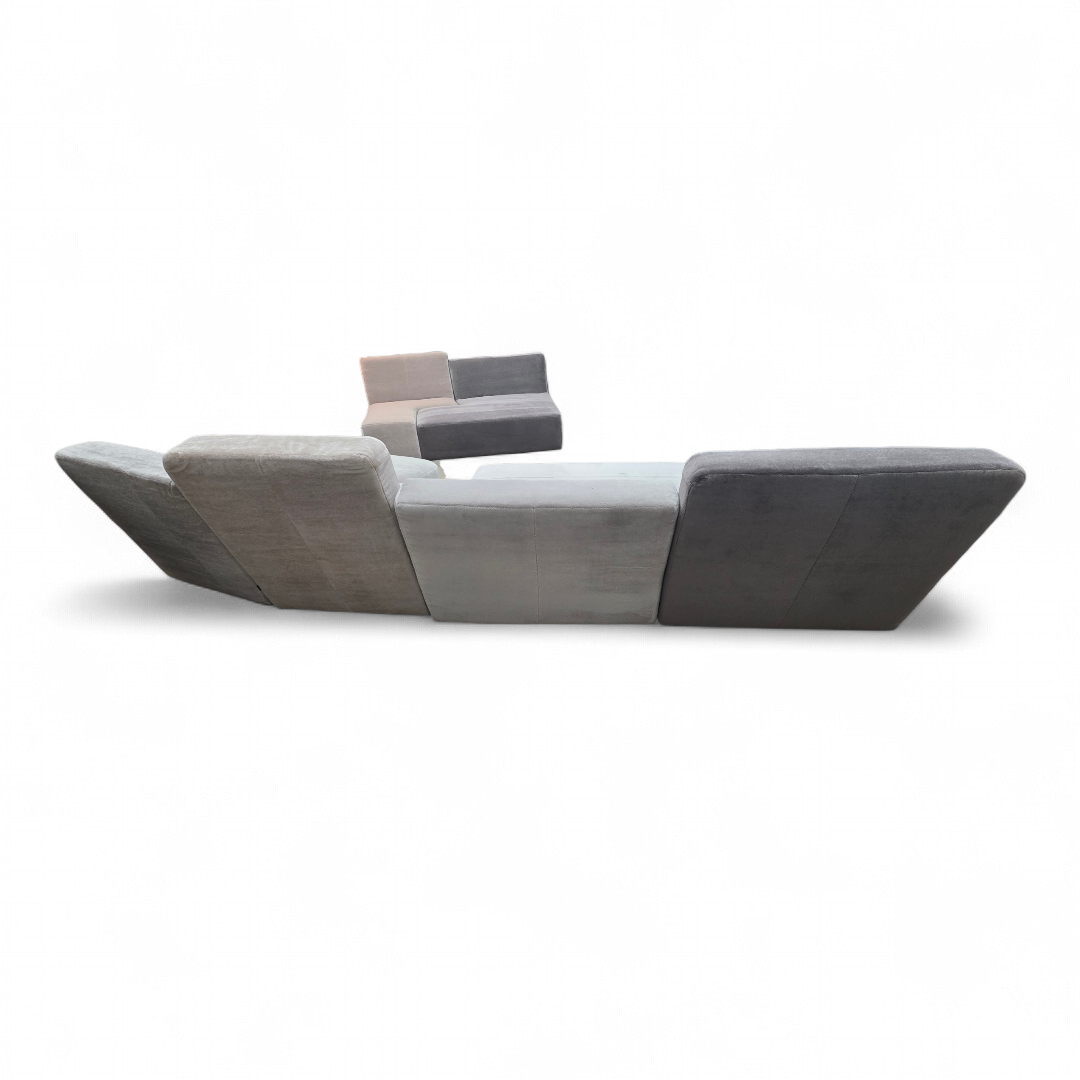 Ligne Roset “Confluences” by Philippe Nigro – 6-Piece Modular Sectional Newly Reupholstered in Mohair