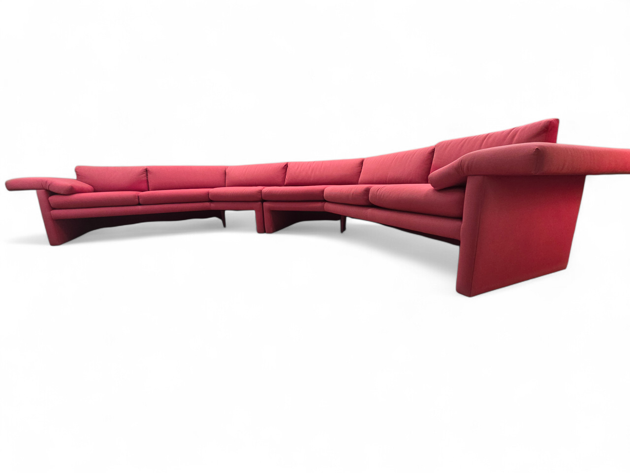 Italian Postmodern Vico Magistretti Style Large 2-Piece Sectional Sofa