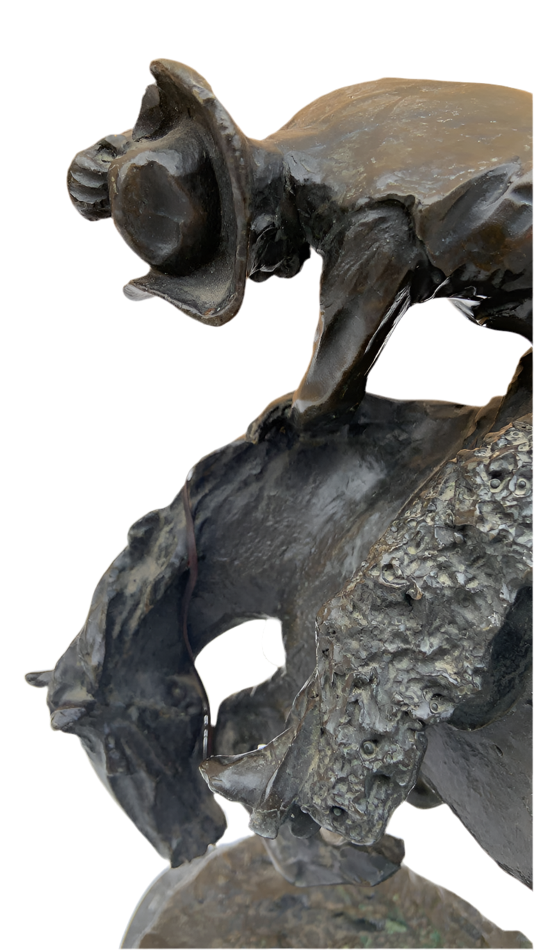 Vintage Rattlesnake by Frederic Remington Sculpture Statue