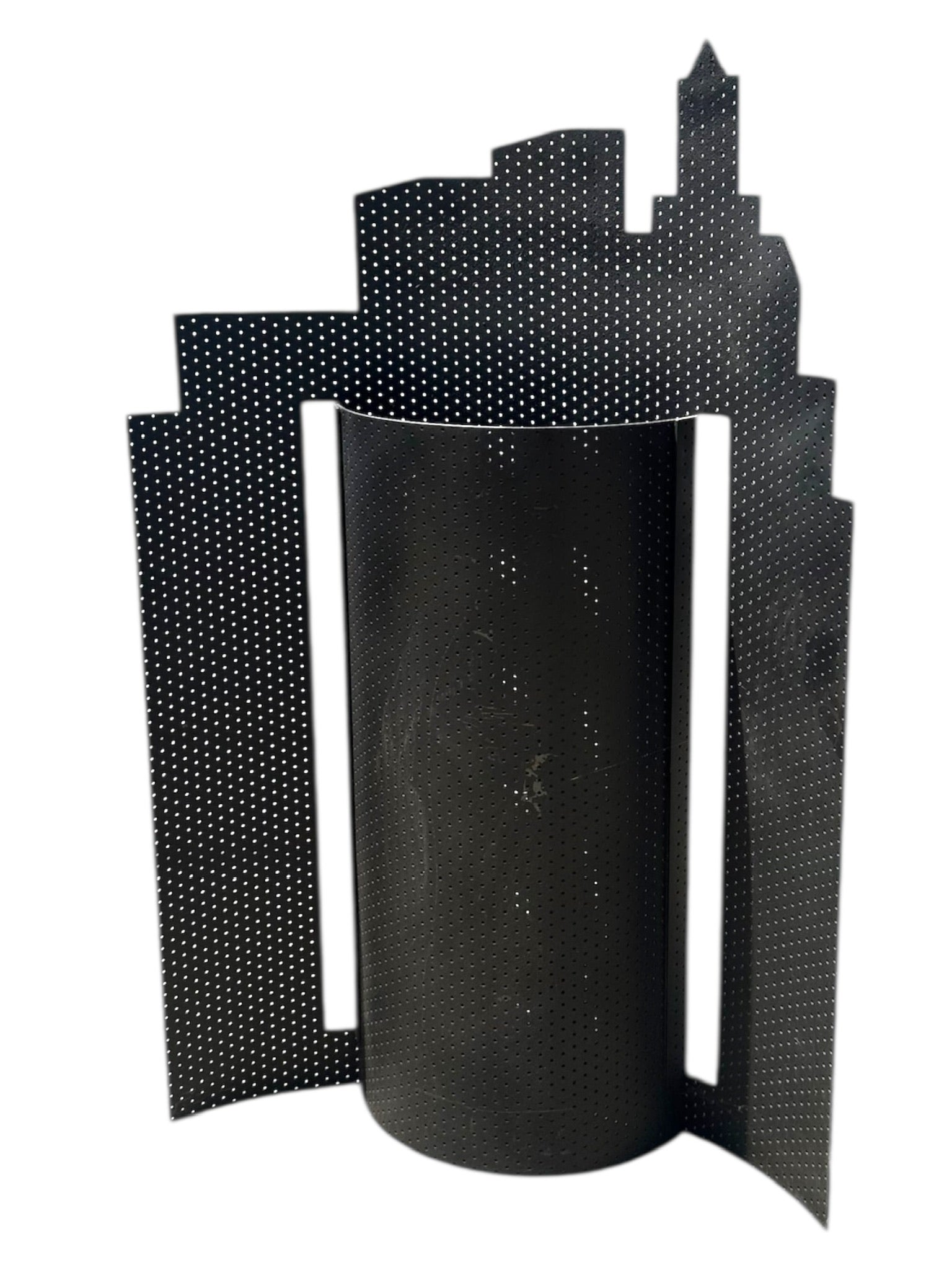 New - Vintage Metal City Scape Fireplace Screen