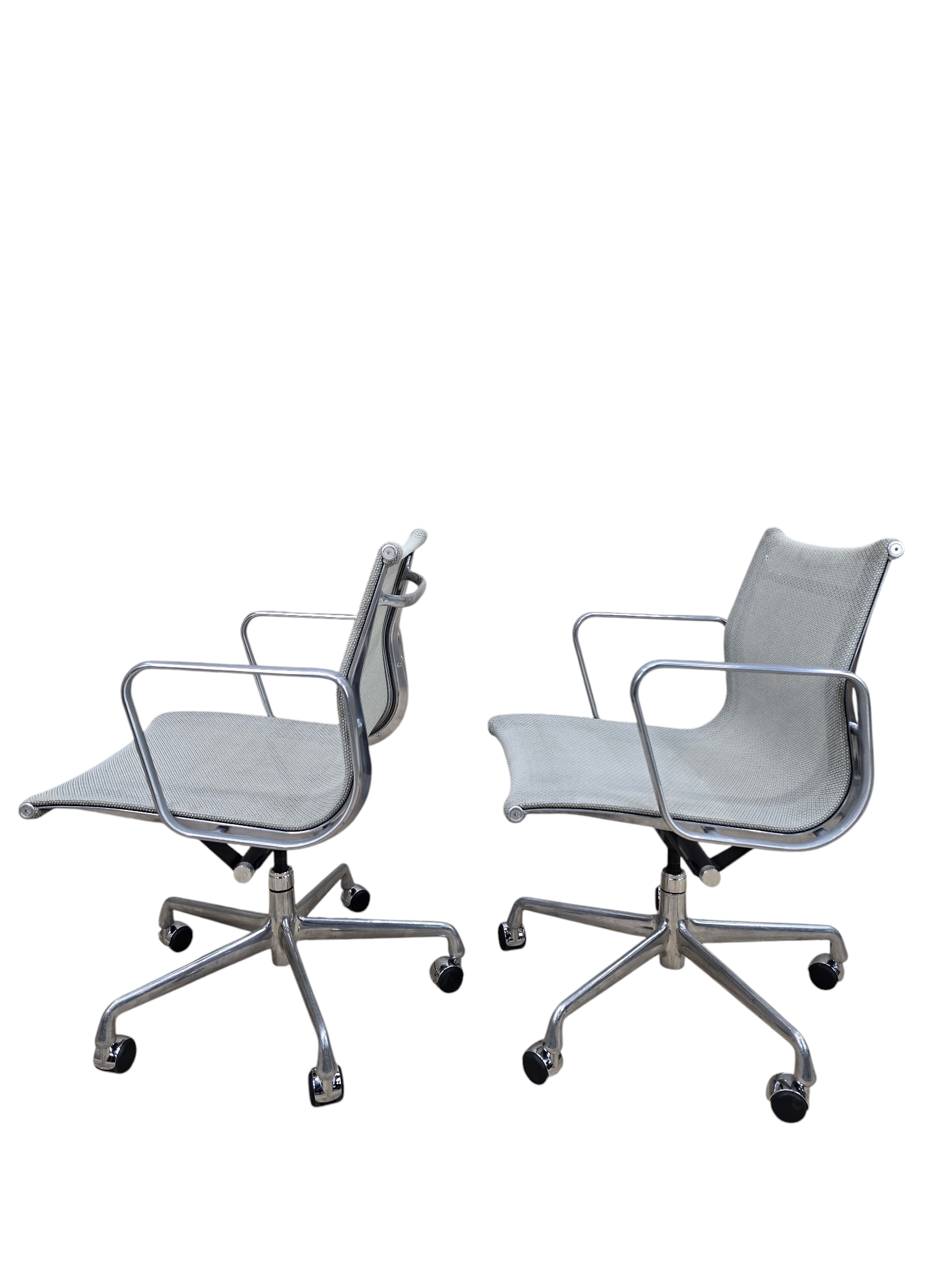 MCM Herman Miller Eames Low Back Grey Mesh Office Chairs – Pair