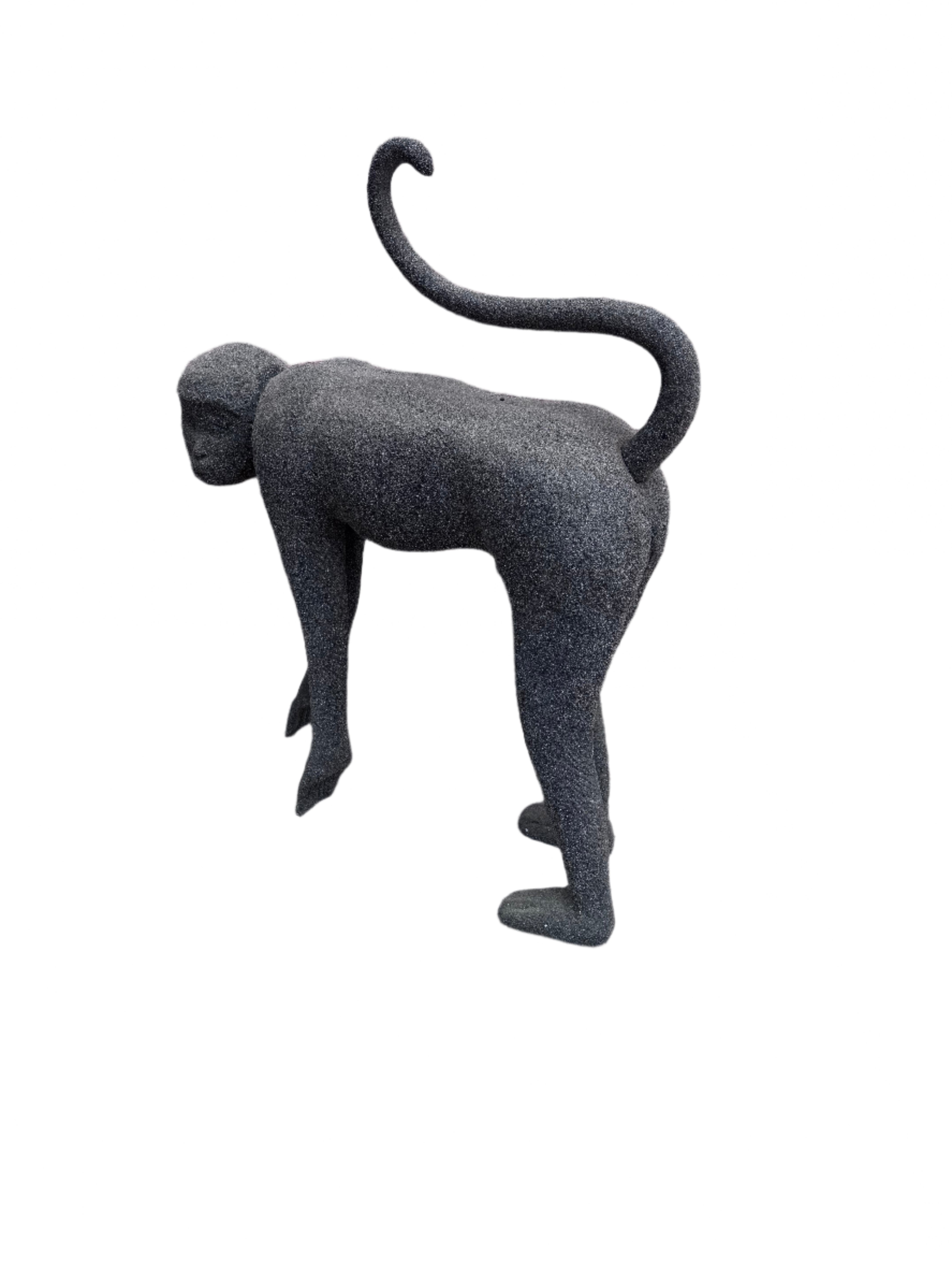 Mid Century Modern Crouching Monkey Sculpture