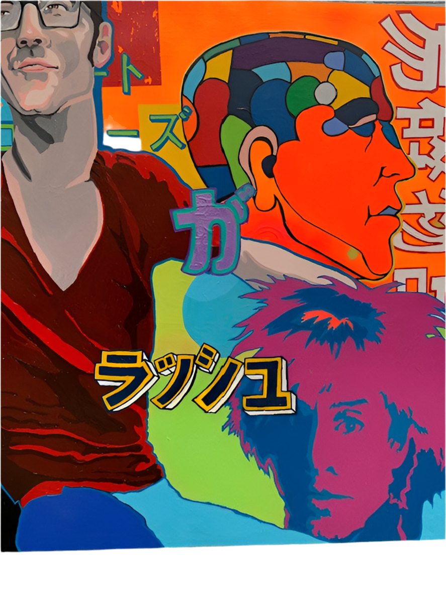 Retro Original Pop Art Illustration Acrylic on Canvas by Jeff Lassiter
