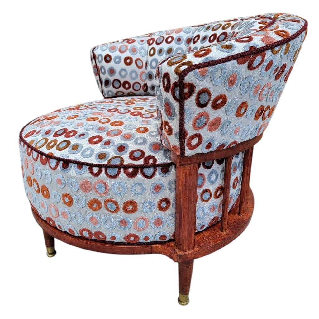 MCM Barrel Back Club Chairs Newly Reupholstered - Pair
