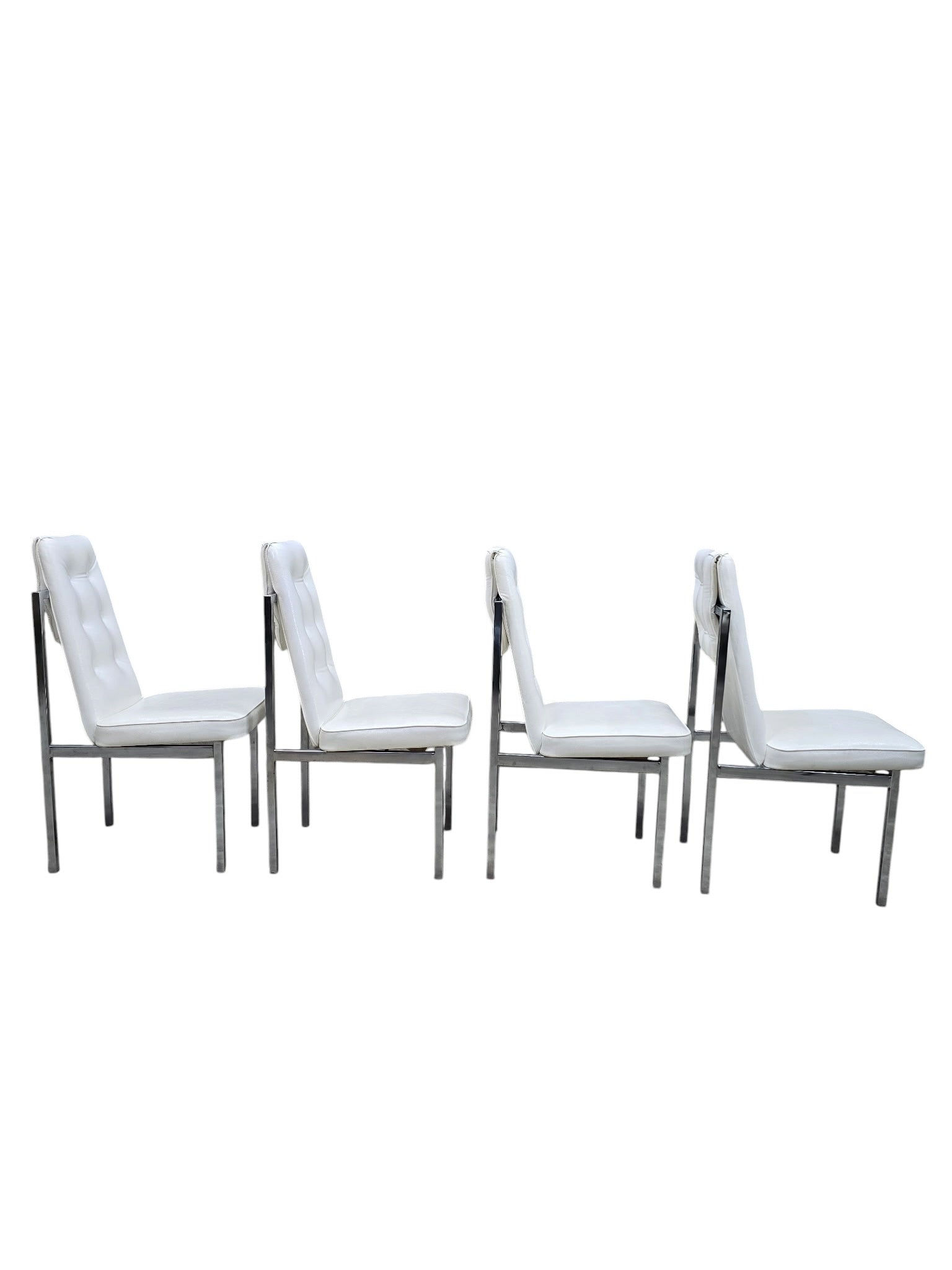 MCM Cal-Style Furniture Mfg. Chrome High Back Dining Chairs – Set of 6