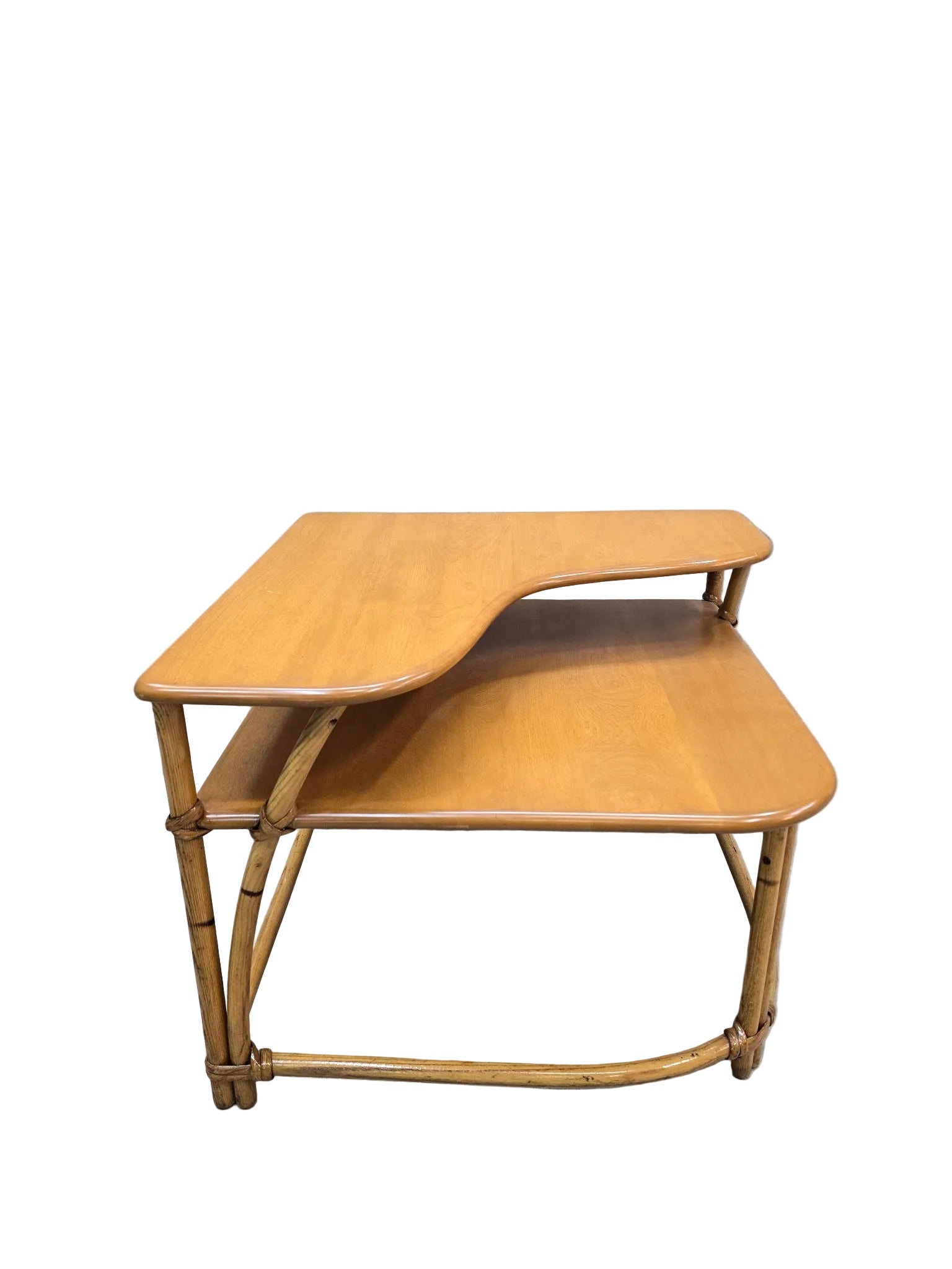 MCM Coastal L Shaped Side Table by Heywood Wakefield  "Ashcraft“