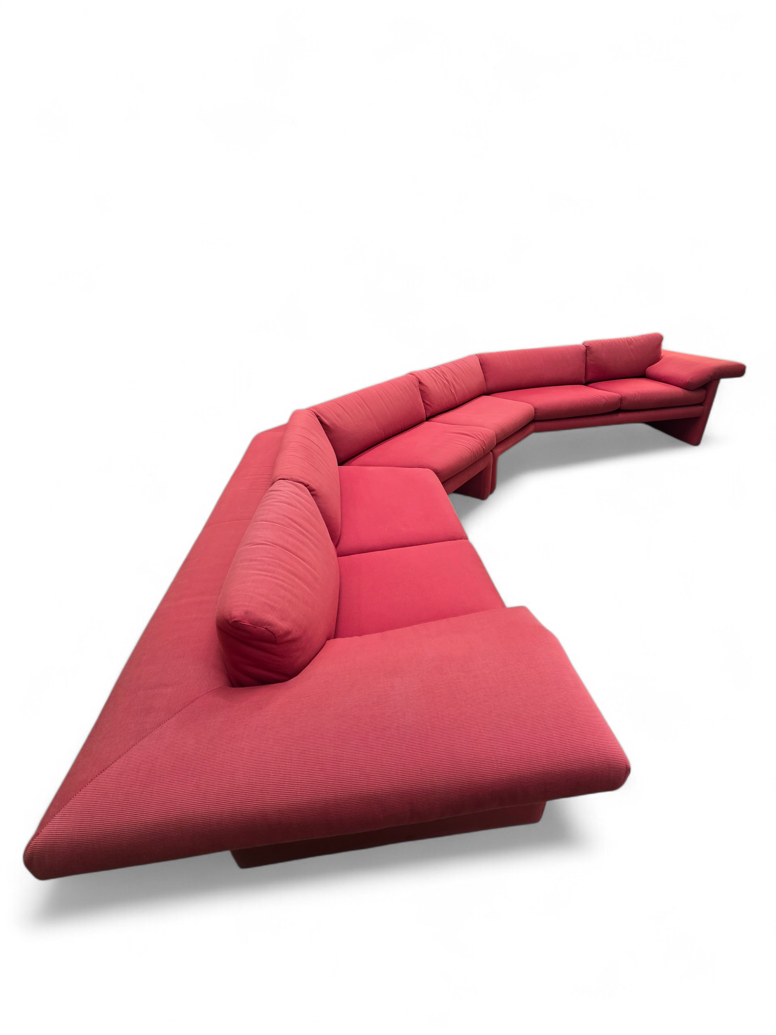 Italian Postmodern Vico Magistretti Style Large 2-Piece Sectional Sofa