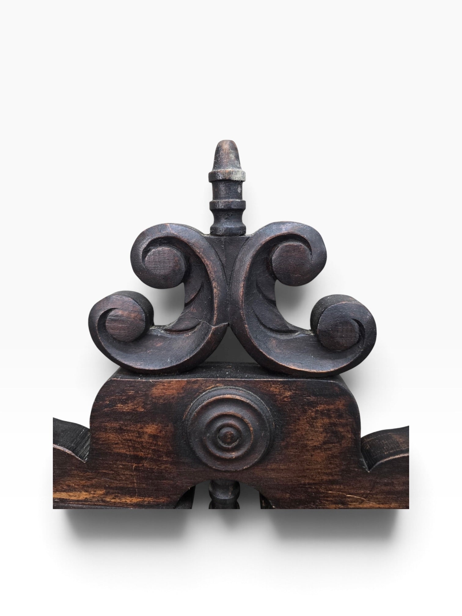 Pagoda Spanish Revival Spindle Carved Full Headboard